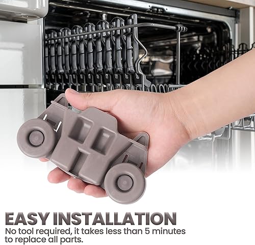 Vista 12 de W10195416 - Pieza de repuesto mejorada para rueda inferior de lavavajillas, compatible con GE/Whirlpool/Kenmore - AP5983730, W10195416V, W10105417