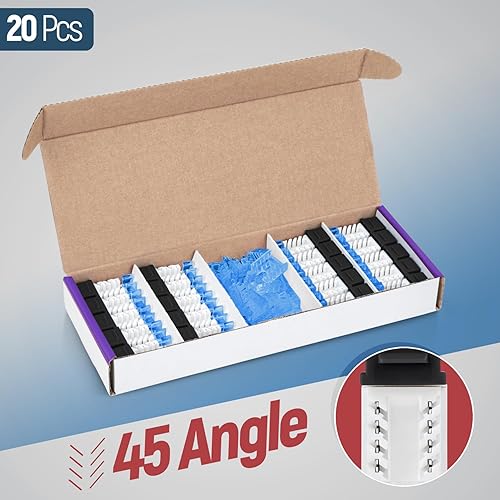 Miniatura 118 de Everest - Paquete de 10 conectores Keystone RJ45 Cat6 en ángulo de 45°, color blanco, conectores RJ45 hembra de perfil delgado, conector Keystone