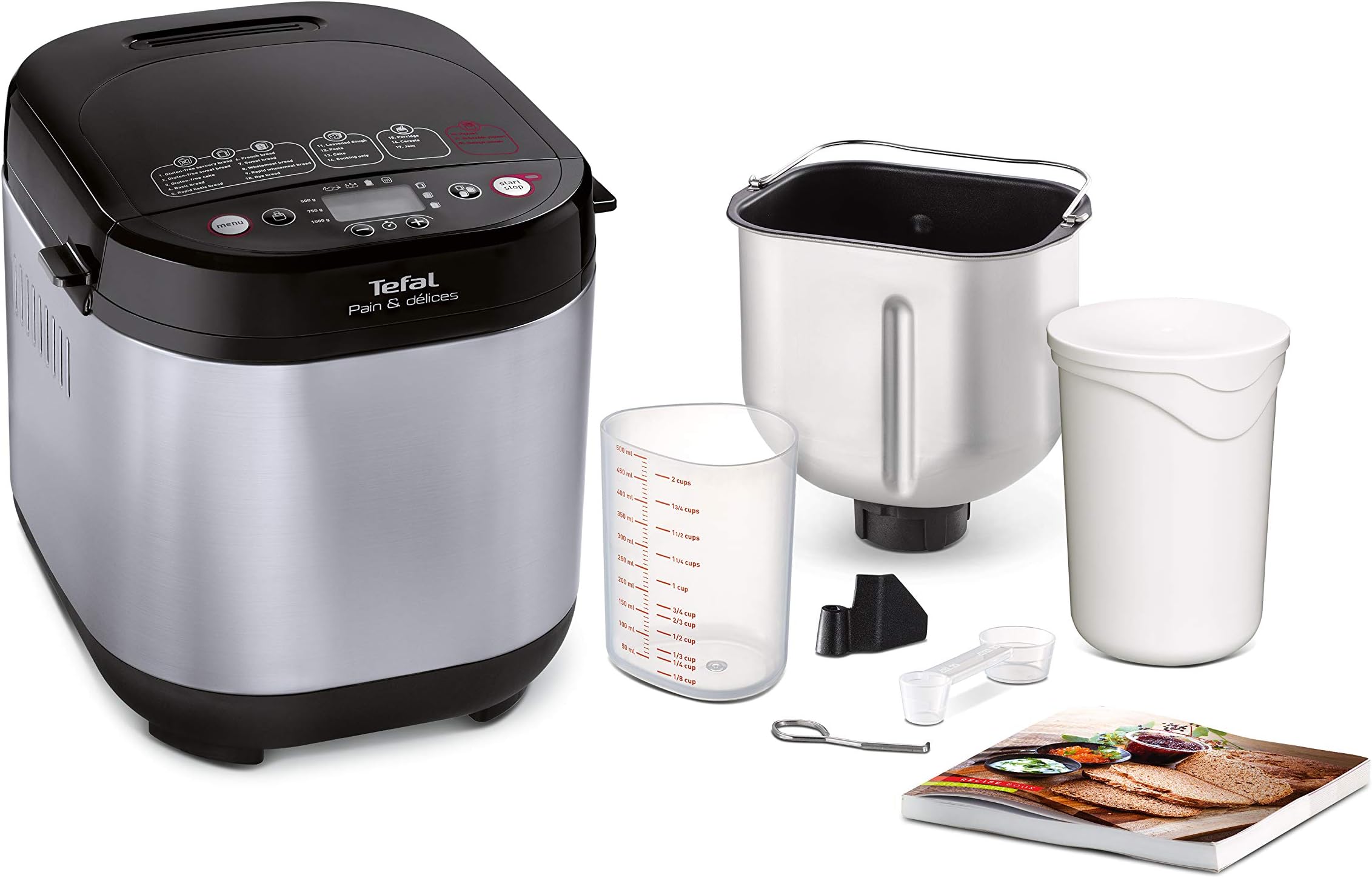 Tefal PF240E38 bread maker, black/stainless steel