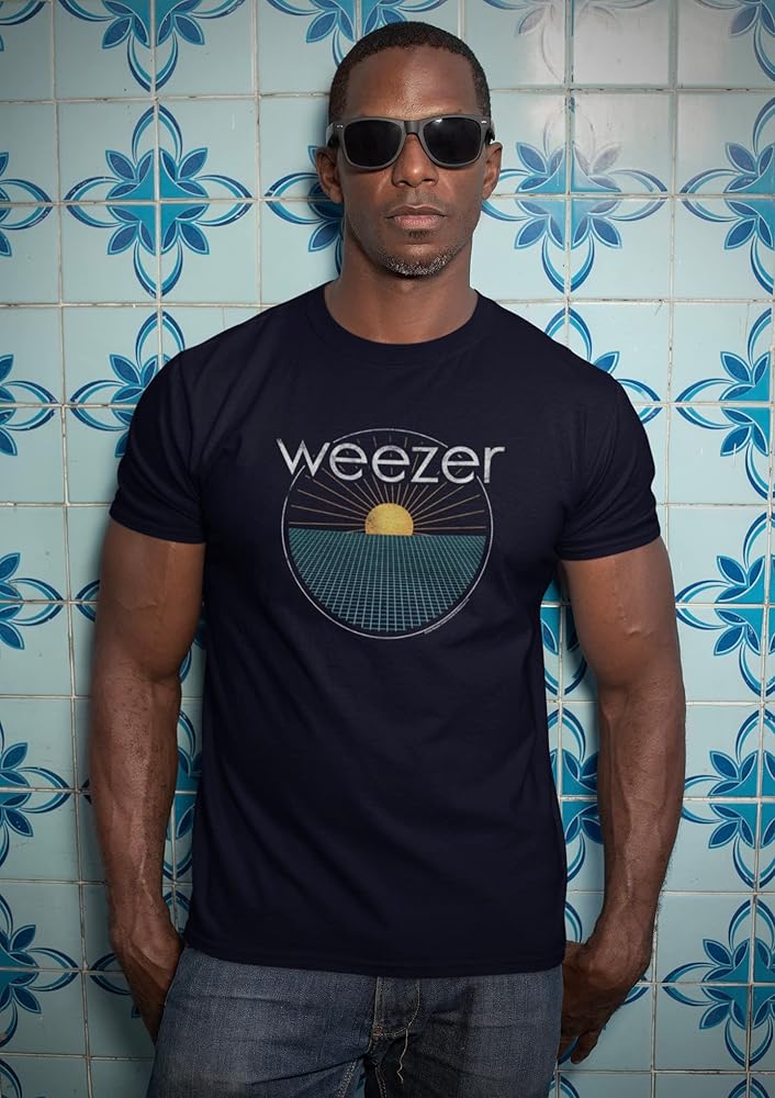 Amazon.com: Weezer Rock Band Sun Rays Adult Short Sleeve T