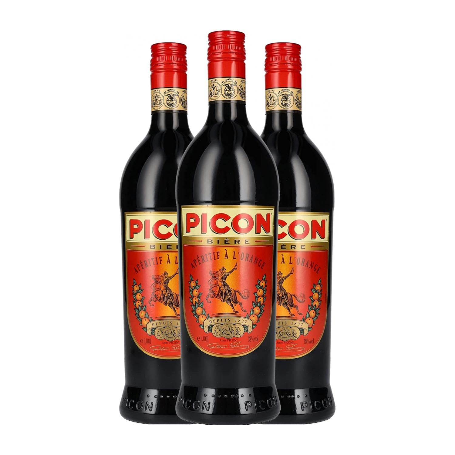Licores Amer Picon Bière Botella Misil 1 L (Caja de 3 Botella Misil de 1 L)