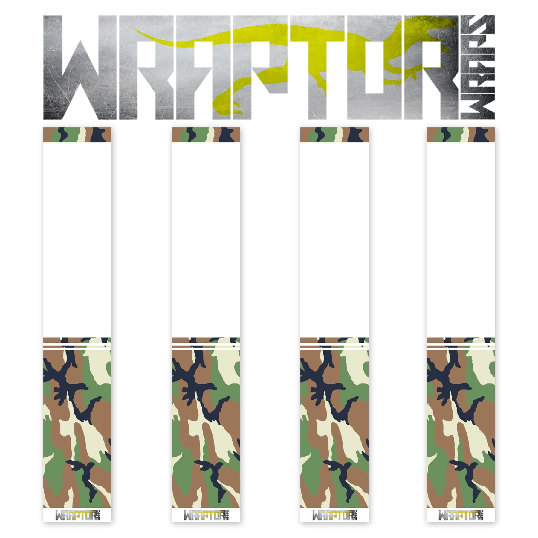 na-1 Wraptor Wraps Archery Arrow Wraps - Woodland Camo Arrow Wraps - Half Wrap Design - Pack of 13-150mm Length - Medium Width