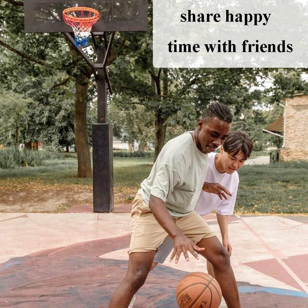 Basketball Rim Net, Wall Mounted Basketball Hoop Indoor Outdoor Easy Dunk Hanging Hoop, Screws Included