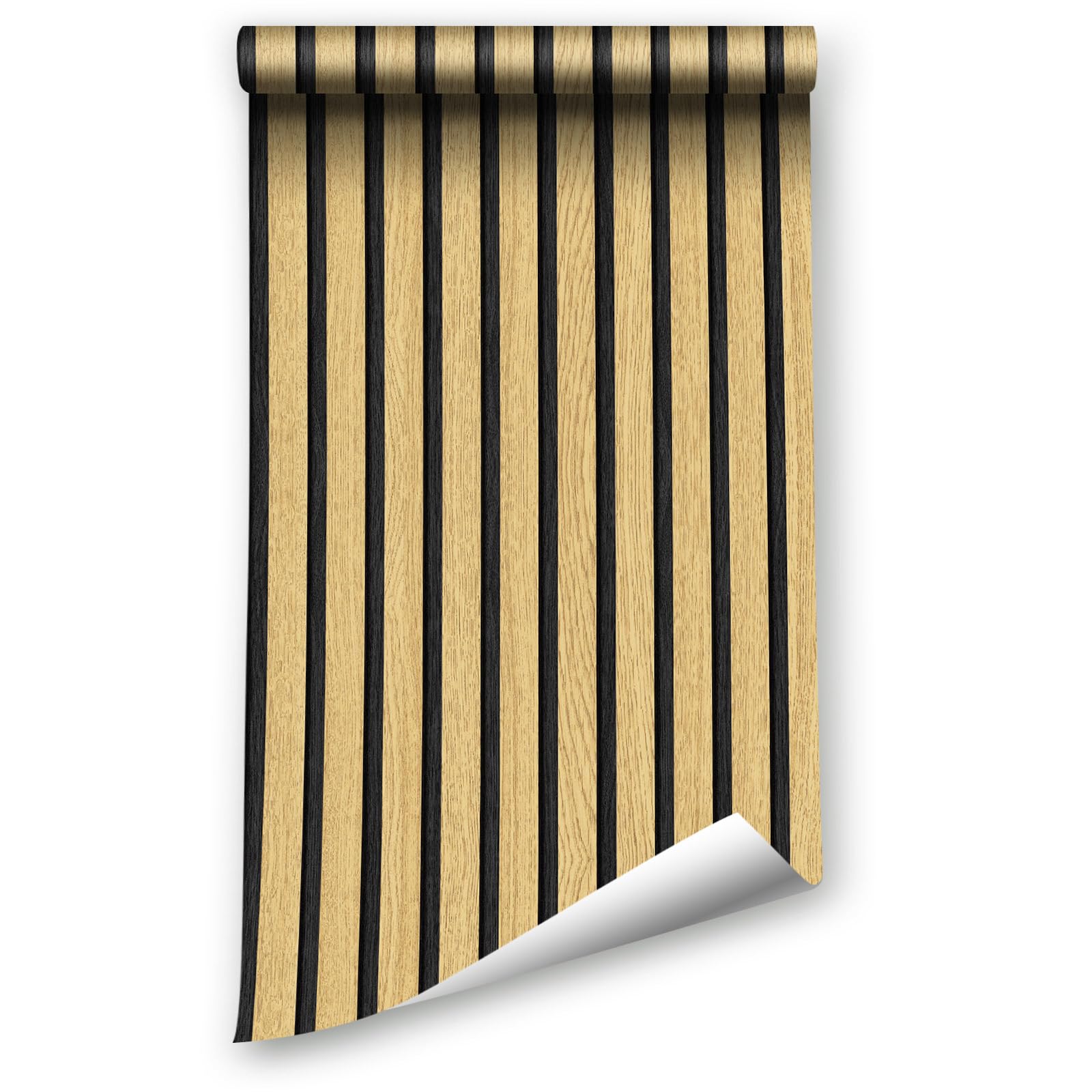 LZH-LP Peel and Stick Wallpaper, 44.5x400CM Wood Grain Stripe Contact Paper 3D Effect Wood Self-Adhesive Wallpaper Removable Vinyl Film Room Wall Furniture Covering