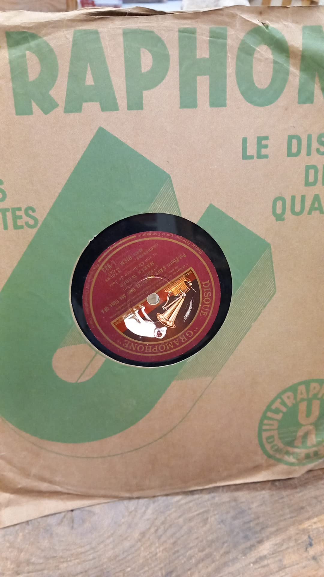 Marek Weber et son orchestre de Jazz Pot pourri d'airs populaires tirés des films UFA - 78 tours disque gramophone