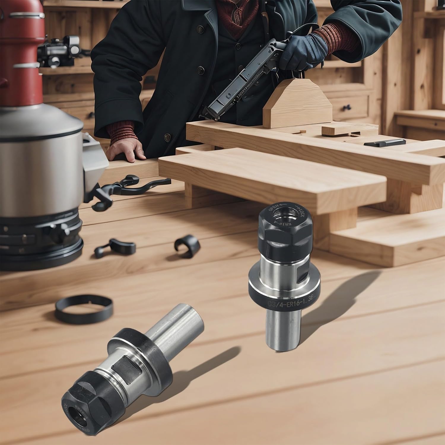 ER16 Collet Chuck Tool Holder 3/4 Inch Straight Shank Tool Holder With GrooveFor CNC Machine