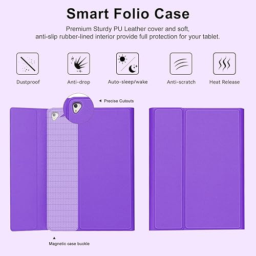 Miniatura 5 de D DINGRICH Funda para iPad de 789 generación con teclado 202120202019 de 10.2 pulgadas, para iPad Pro de 10.5 pulgadas con teclado, iPad Air 3 2019,