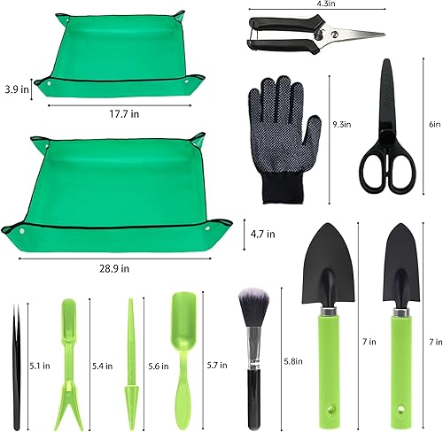 Miniatura 2 de WNJ Tapete de trasplante de plantas para jardín, 2 alfombrillas impermeables para macetas, tapete plegable para plantas de interior, juego de mini