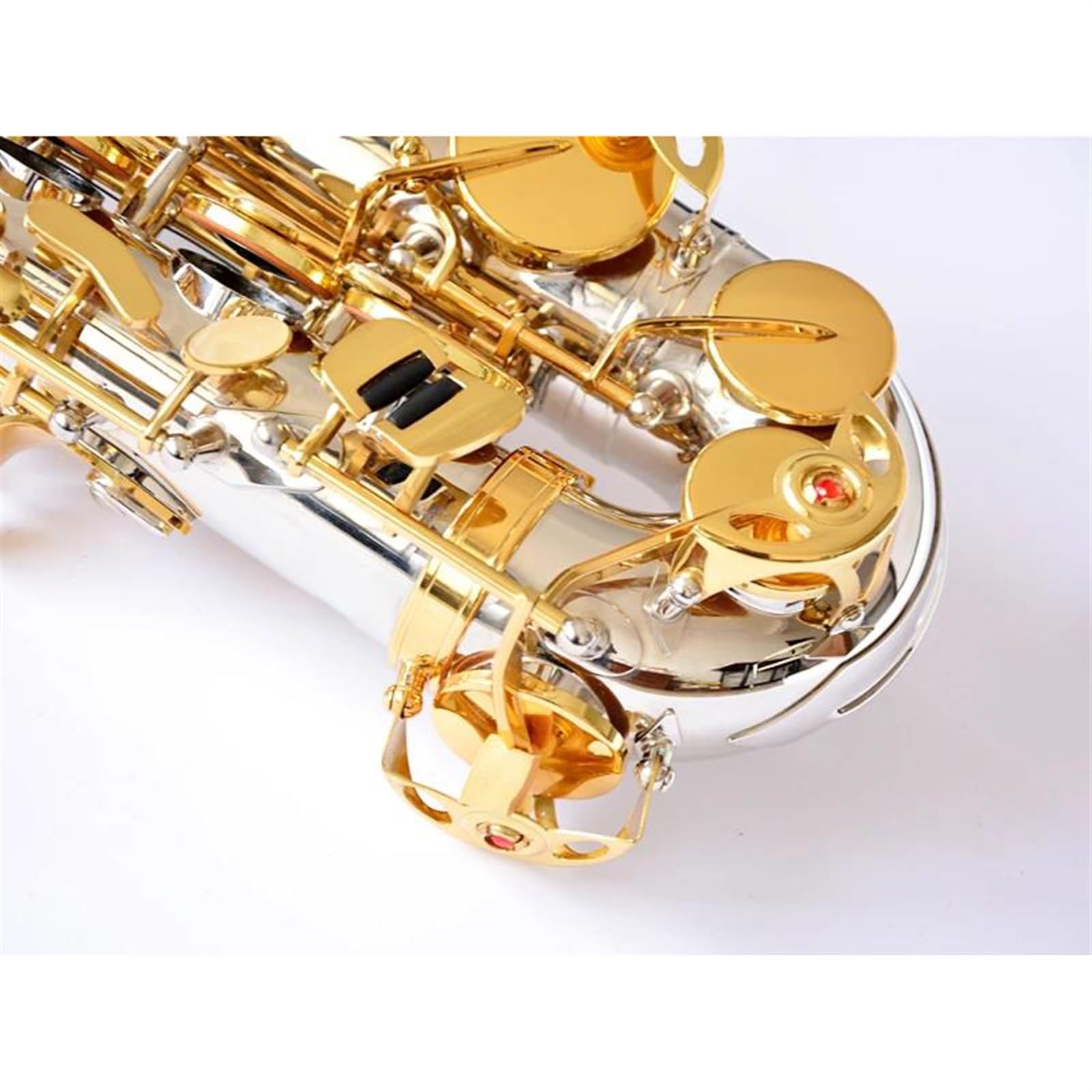 Saksofon Saksofon Altowy Nikiel Srebrny Saksofon Altowy Eb Tune Saksofon Mosiężny Instrument Muzyczny Złoty Lakier Na Klucze Z Etui