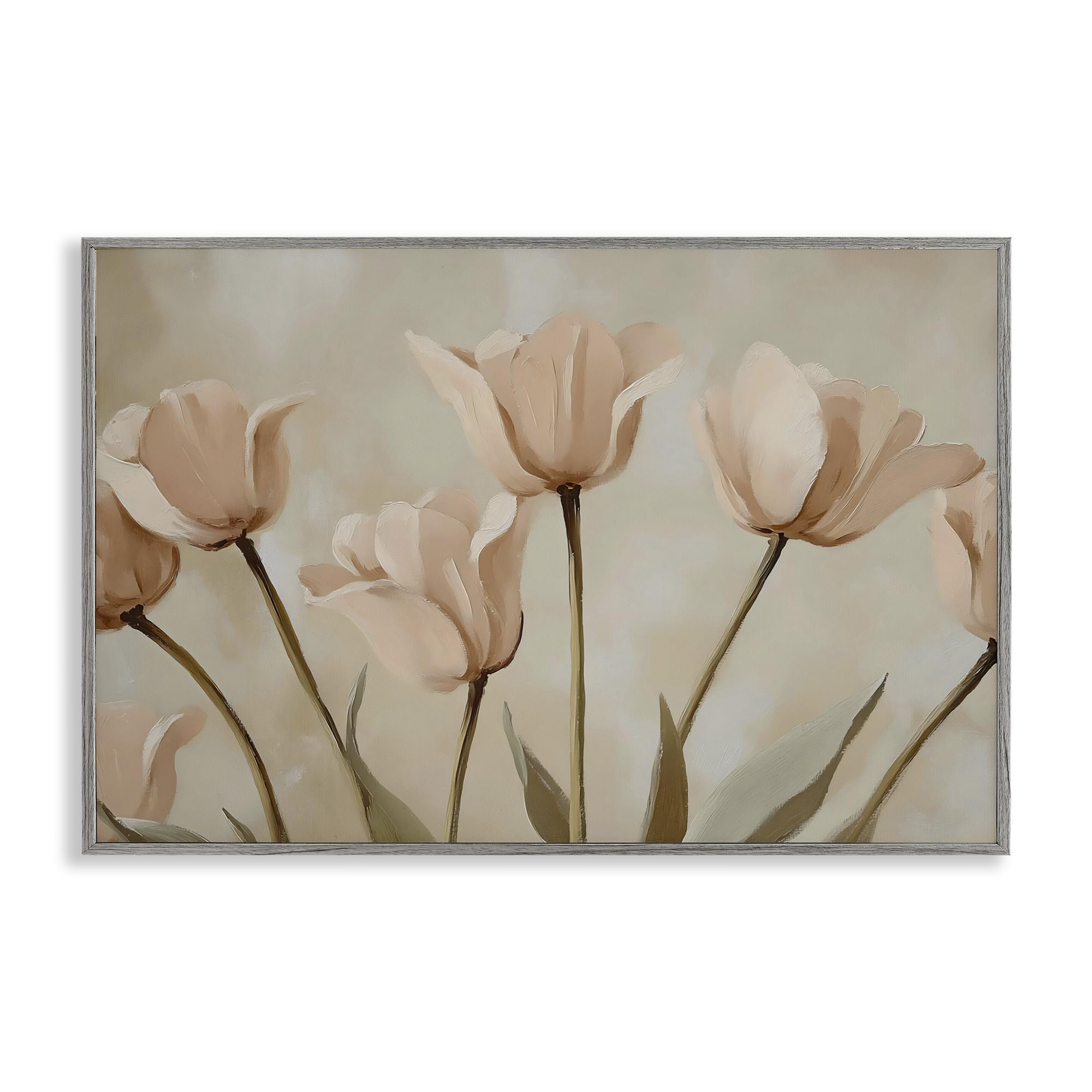 Coquelicots rose pâle giclée d'art pour un salon moderne et apaisant