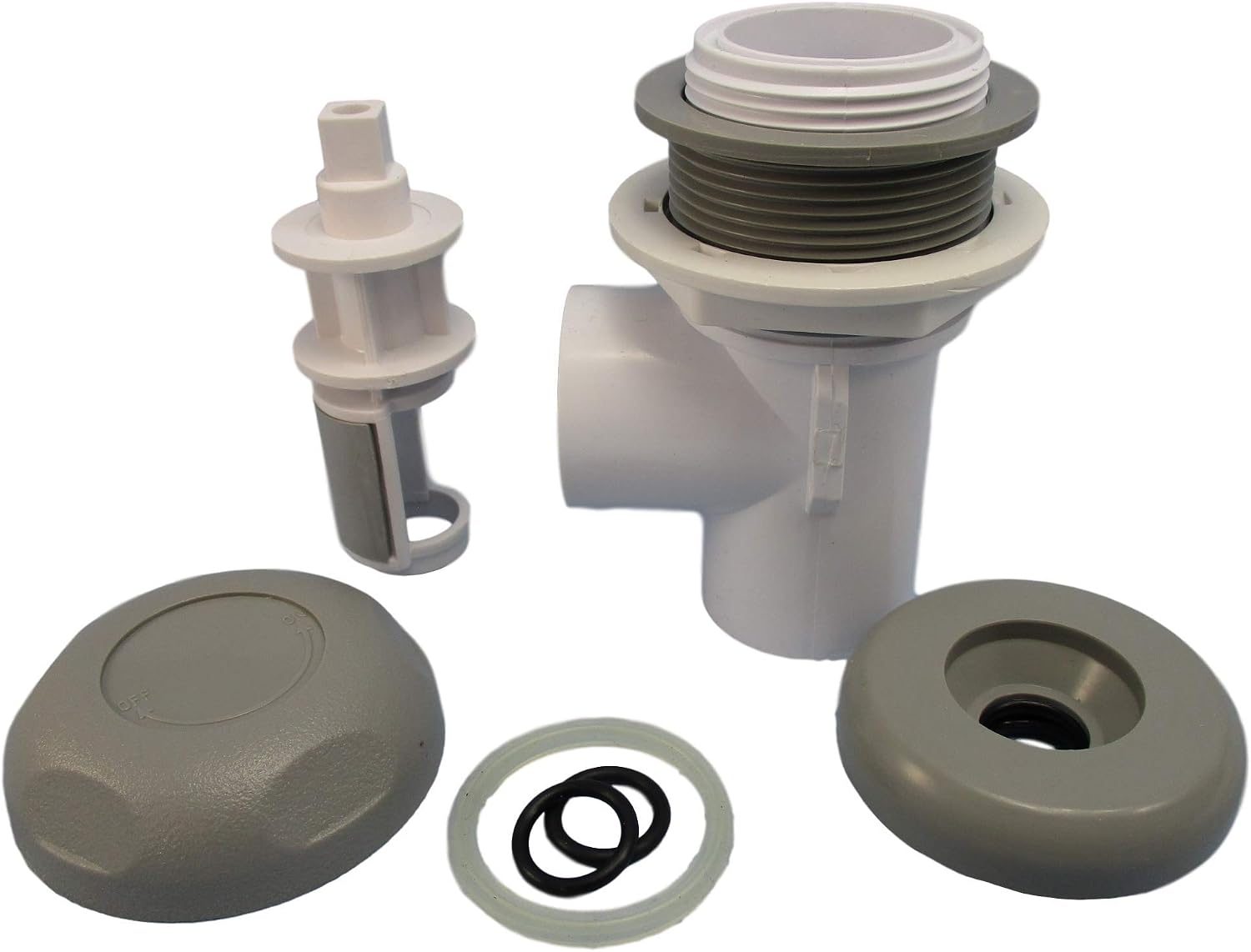 Hot Tub Spa Part Gray Waterfall Valve with (2) 3/4" Barbs