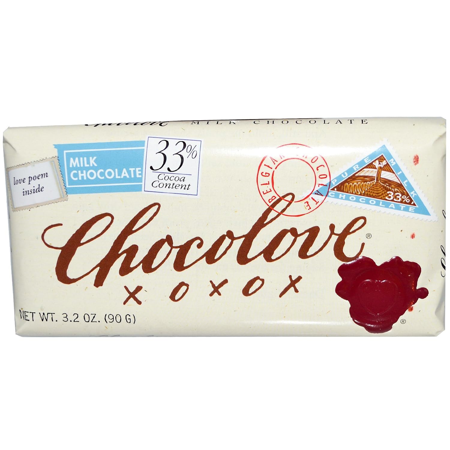 Chocolove, Milk Chocolate, 3.2 oz(Pack of 4)