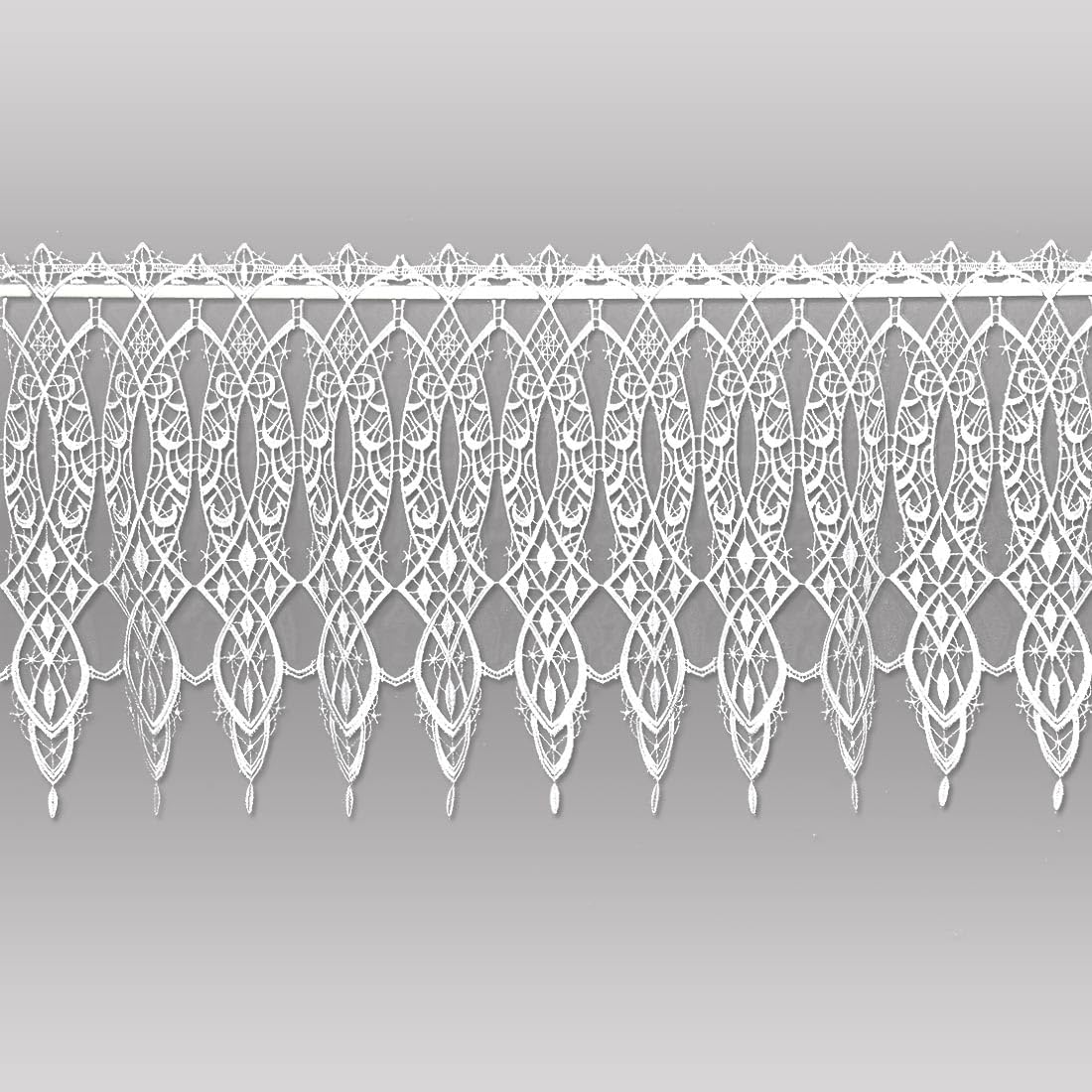atelier alles-Spitze Scheibengardine Meridia Weiß Luftspitze HxB 40x176cm