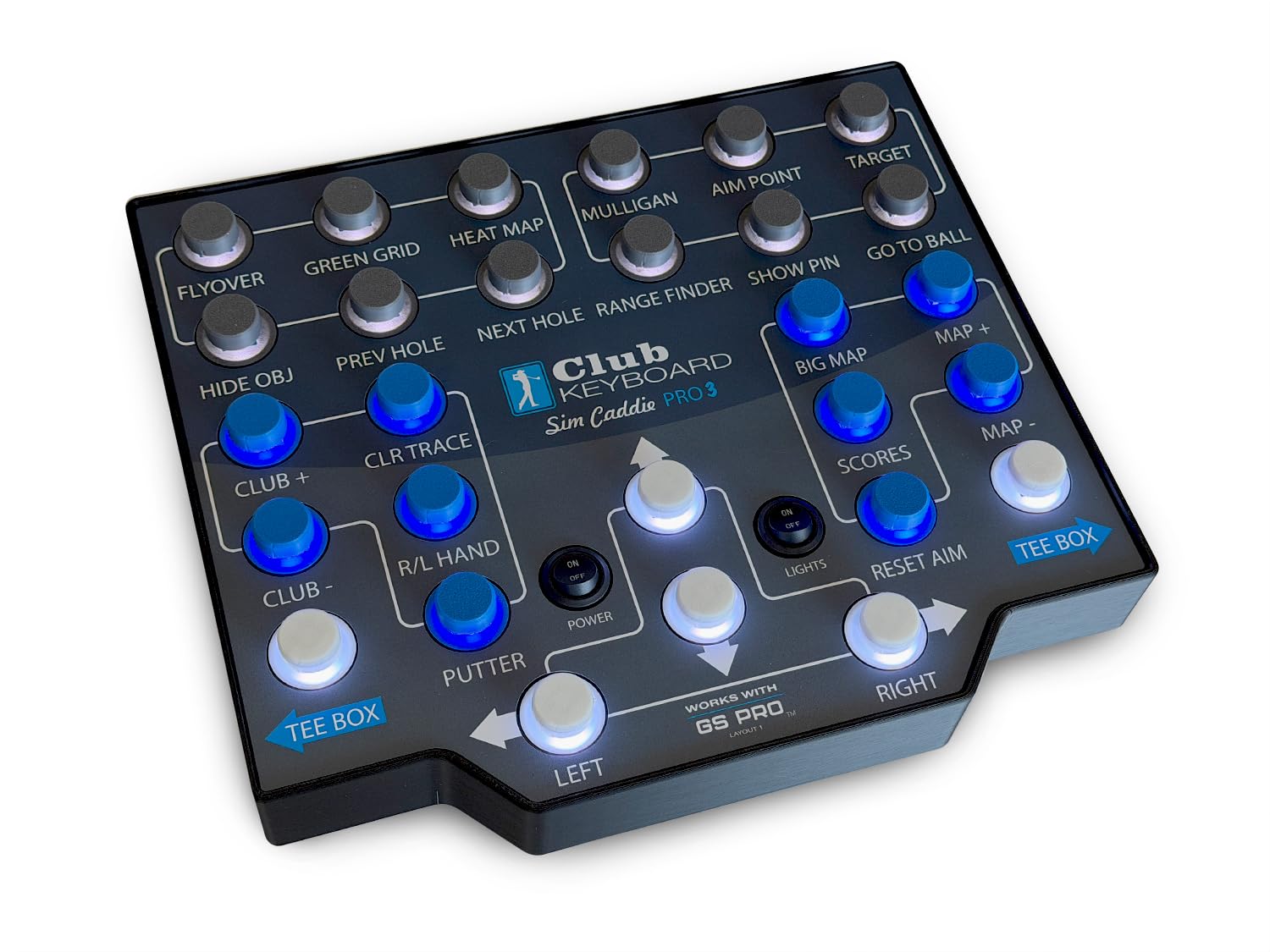 Club Keyboard Pro Series Wireless 28 Button GS Pro Golf Simulator Control Box (Green)