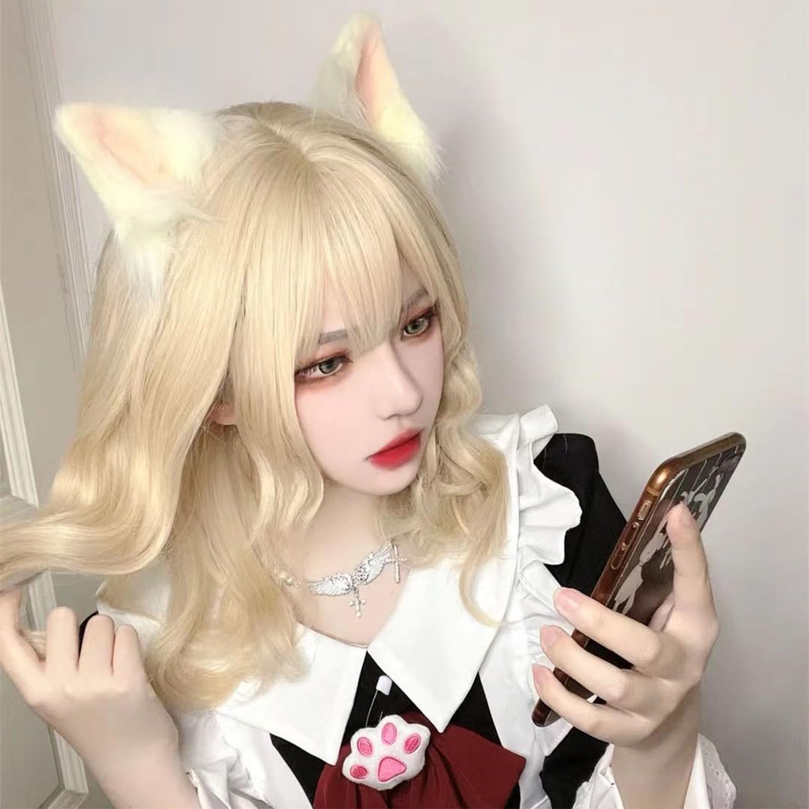 FOSDICK Blonde Wigs for Women Girls 45cm Short Blonde Wig - Image 4