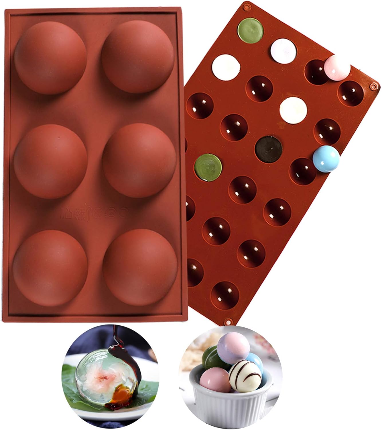 Chocolate Mold, 2 Pack Silicone Molds for Mousse Cake