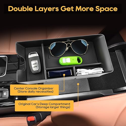 Vista 32 de LFOTPP Organizador de consola central Edge para 2021 2022 2023 2024 F o r d Edge Bandeja de consola [SE/SEL/ST-Line/Titanio/ST] Accesorios de borde