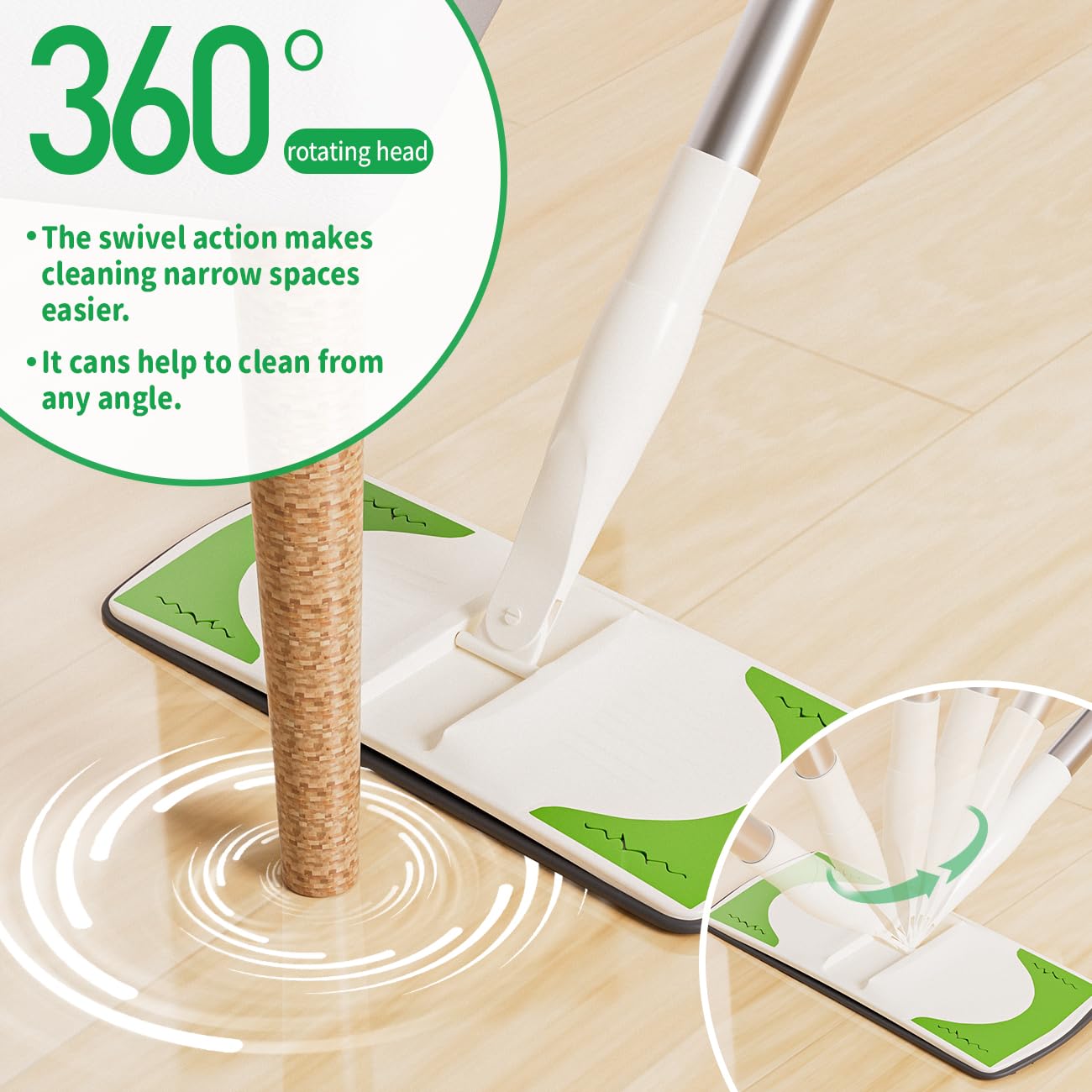 Joy Cruise Sweeper 2-in-1 Trocken- und Nassreinigungsgerät, professionelles Bodenwisch- und Kehrset enthält 1 Kehrmaschine, 40 trockene Wischtücher, 6 feuchte Wischtücher