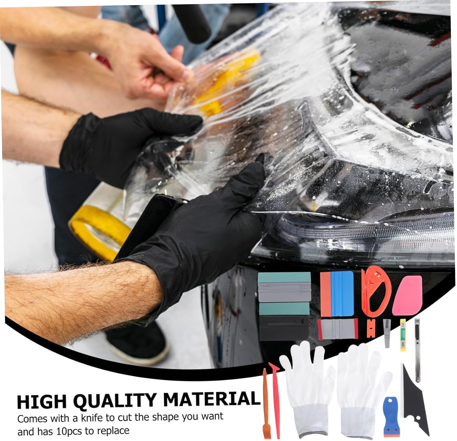 Mobestech 15pcs Tinting Squeegee Tool Kit Professional Vinyl Window Film Application Set Auto Scraper Cutter for Efficient Installation and Bubble Removal