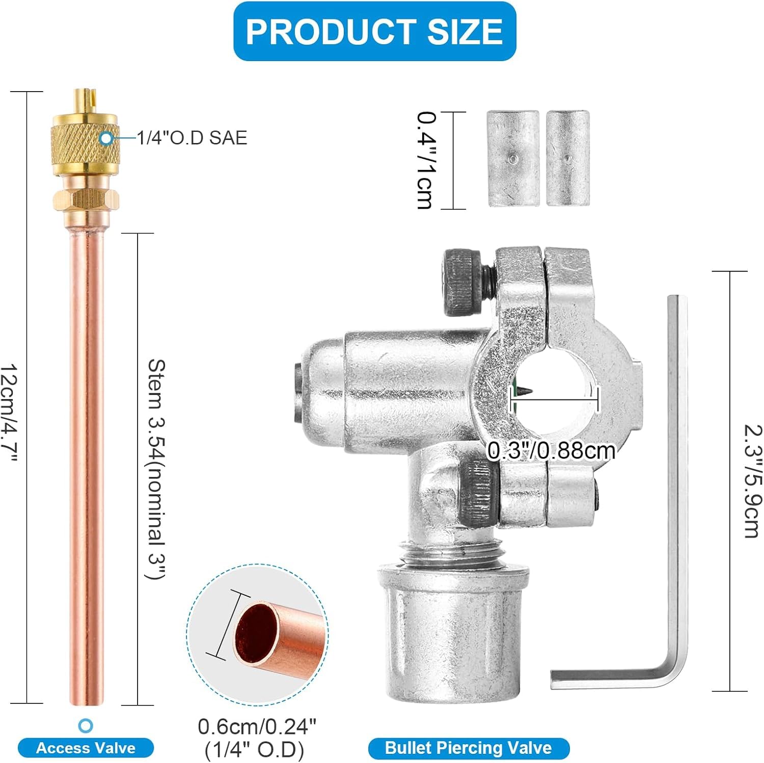 Aazon.co: BPV-31 Bullet Piercing Valve Kit - Copatible With 1/4 Inch - View #6