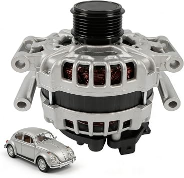 Kessocco 0124525009 06B903016Q 11070 Alternator Fit for VW A4 1.8L 2.0L | 150Amp 12V CW 6-Groove Pulley 0124515053 Alternator Applied for VW Beetle CC Eos GTI Jetta Passat Tiguan A3 A4 TT 1.8L 2.0L
