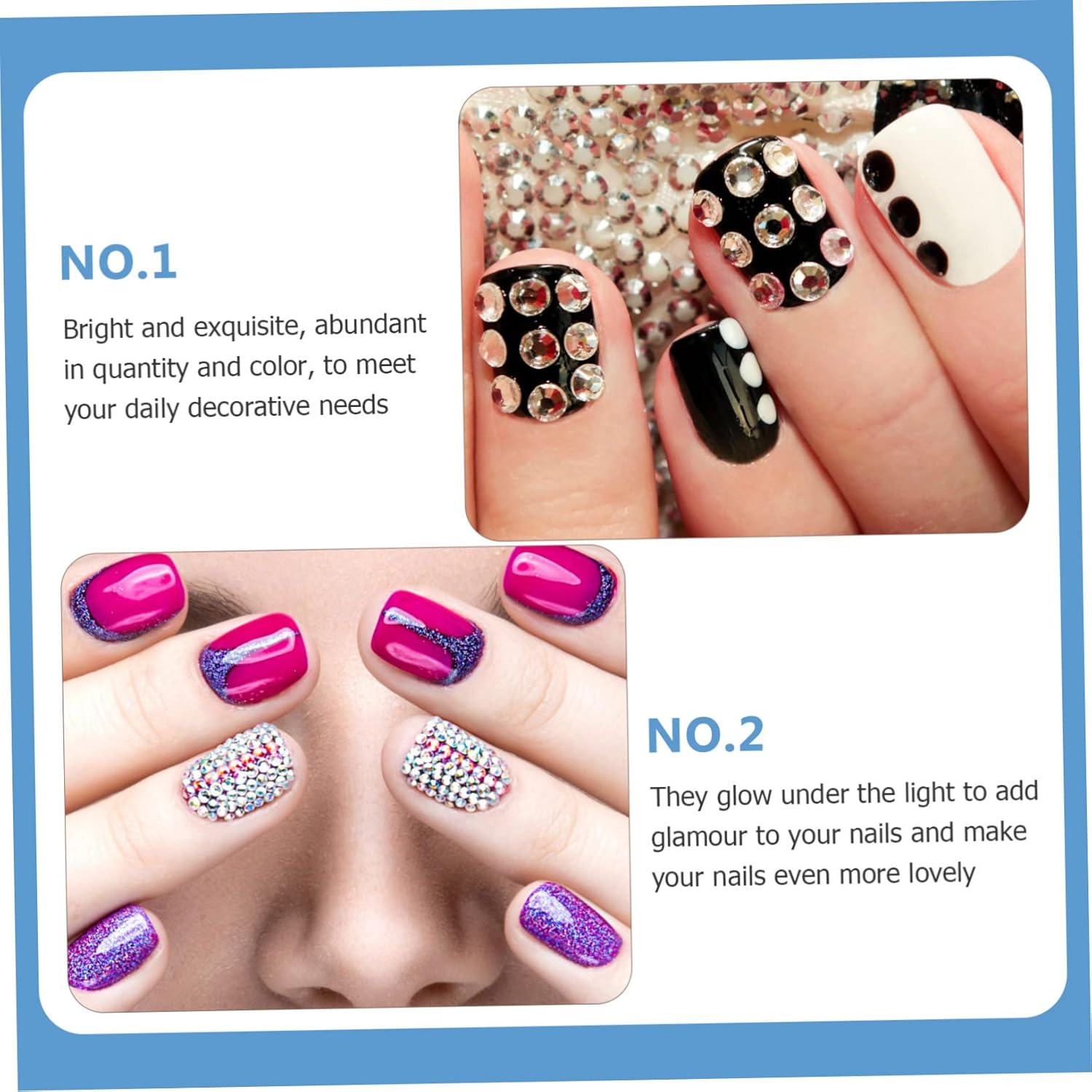 25sets Nail Charms Rhinestones for Manicure Accessories for Creative Nail Design and Decoration of Gems