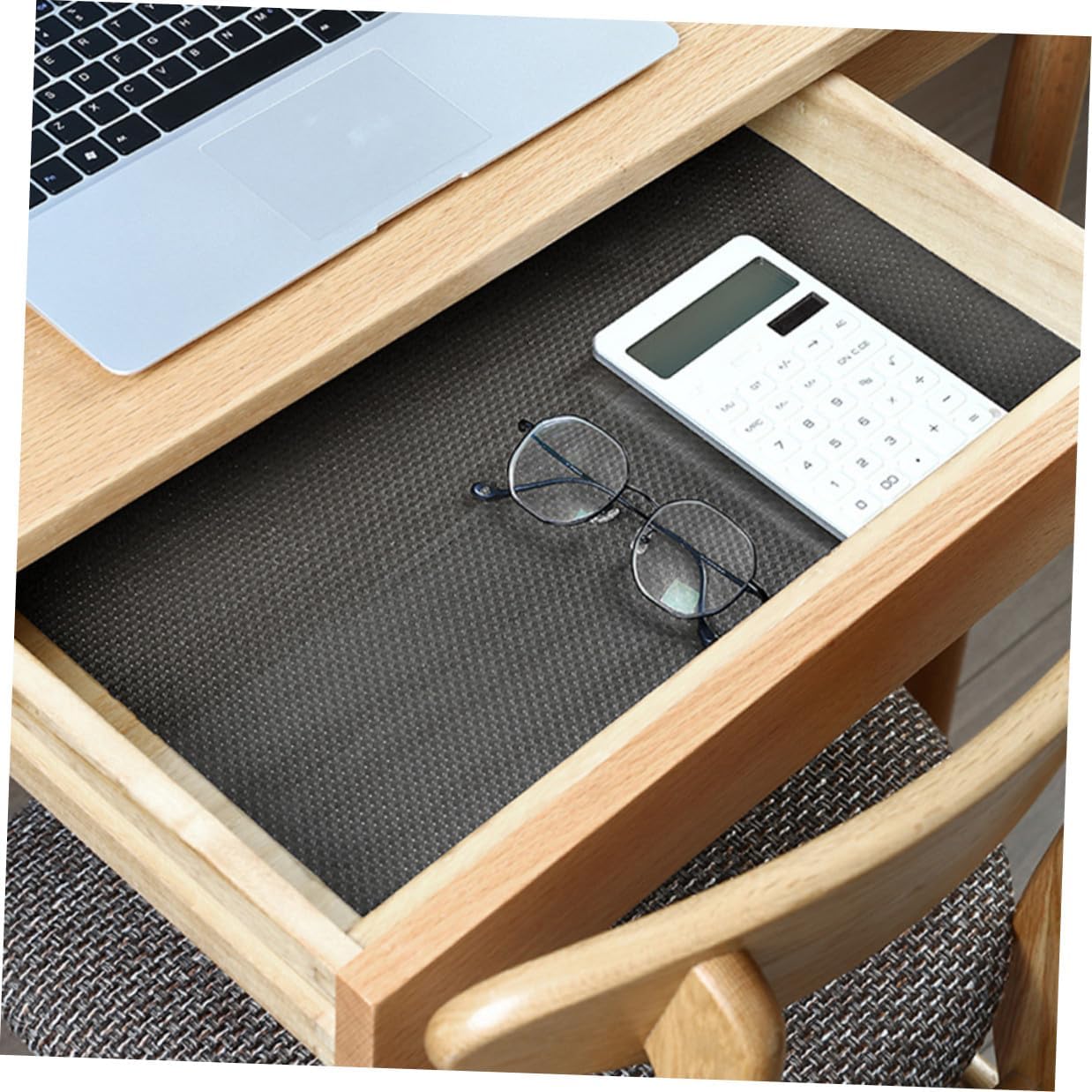 Waterproof Non-Slip Drawer Liner Large 60x150cm Gray Semi- Kitchen Cabinet Shelf Liner Protective Cuttable Mat for Home Storage Organization