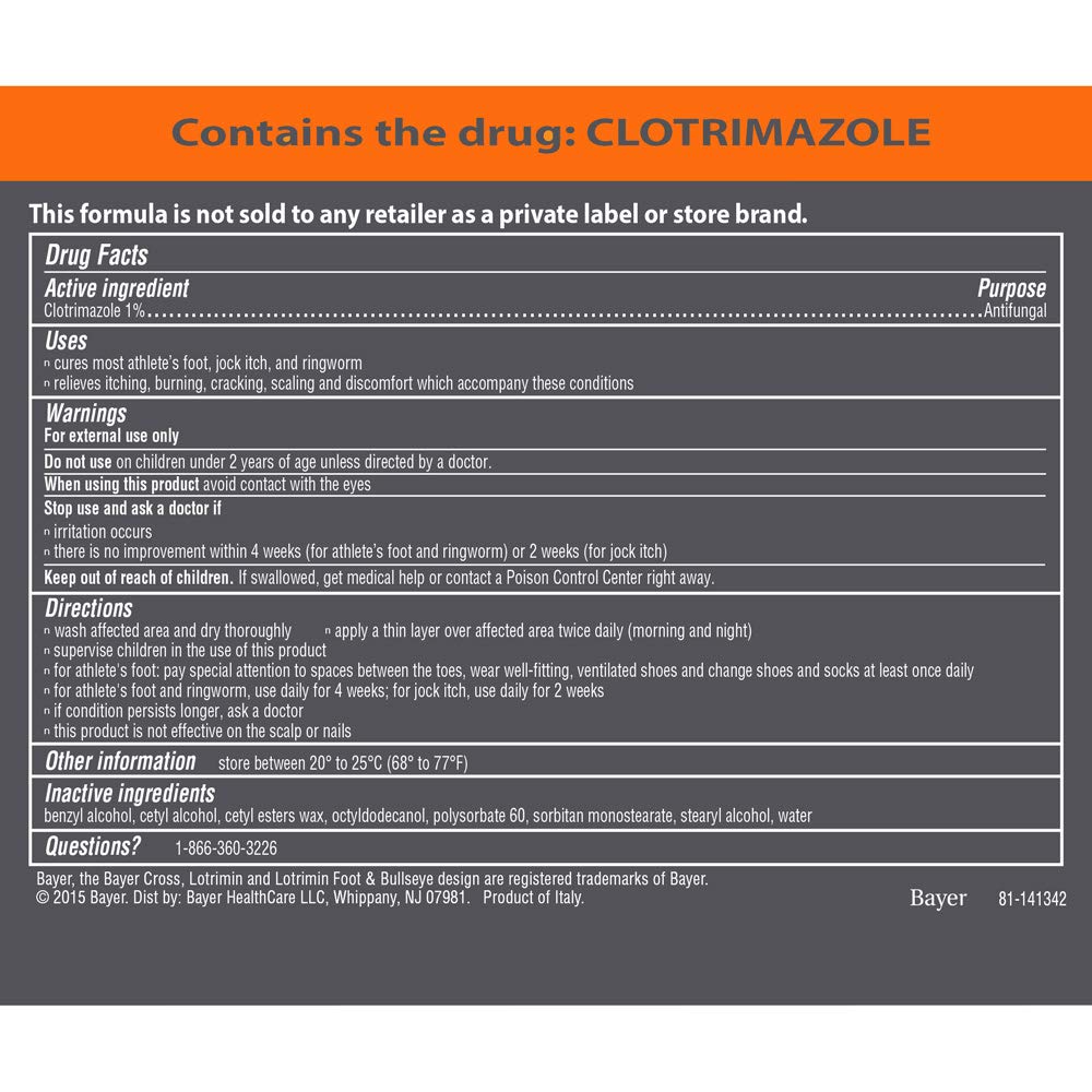 Lotrimin AF Cream for Athlete's Foot, Clotrimazole 1 Antifungal