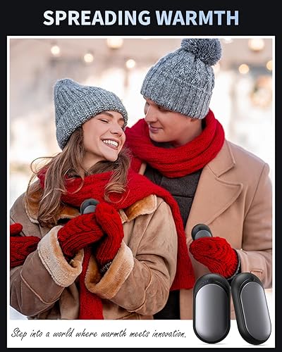 Miniatura 7 de Hand Warmers Rechargeable, KNIFOD 2 Pack 6000mAh Portable Electric Handwarmers, Reusable USB Pocket Heater Great for Raynauds, Hunting, Golf,