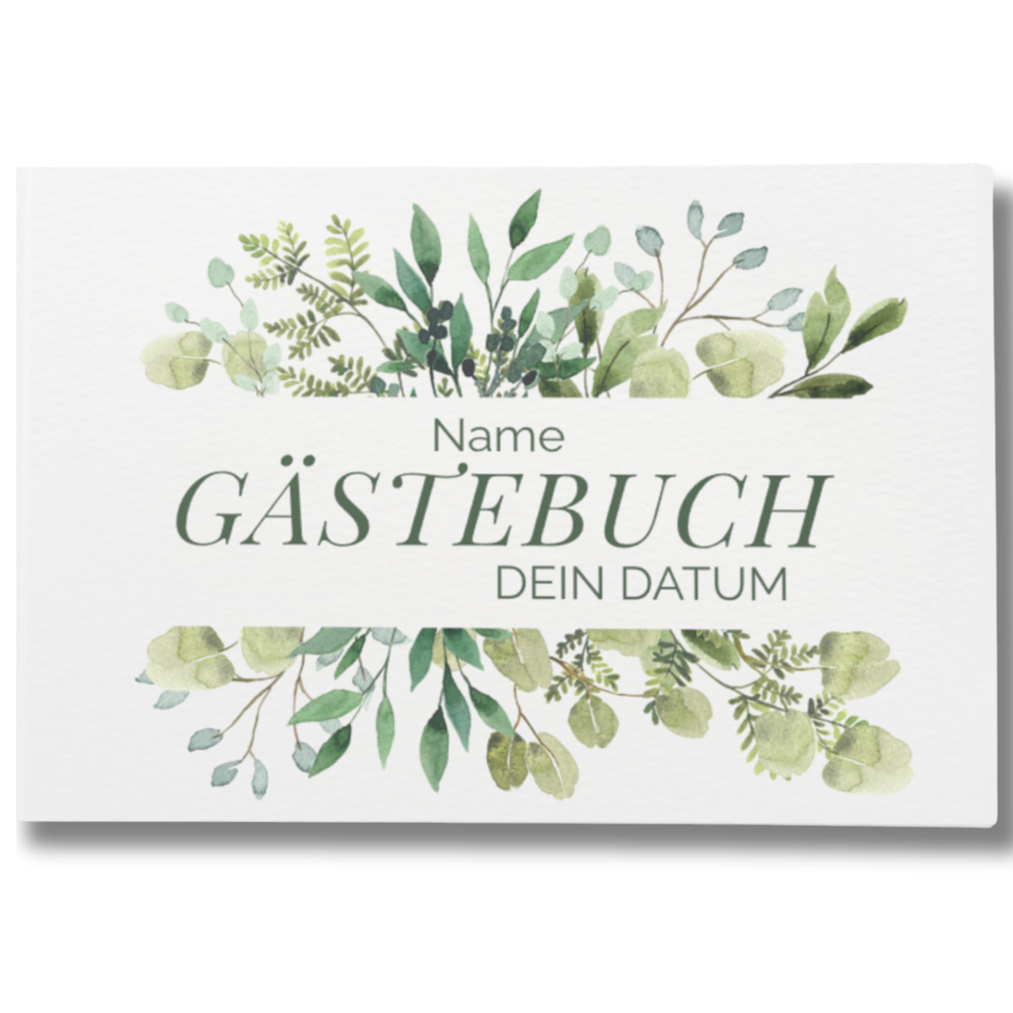 Personalisiertes Gästebuch mit Namen blanko zum Ausfüllen – Erinnerungsalbum Erinnerungsbuch personalisiert mit Leere Seiten (80 Seiten/40 Blatt)