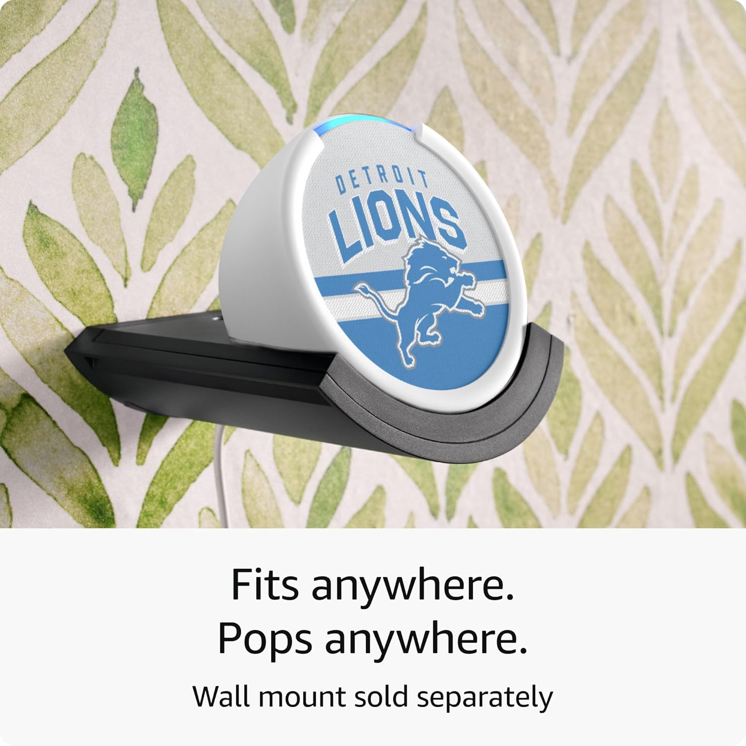 Amazon Echo Pop (newest model) | Officially Licensed NFL Limited-Edition | Detroit Lions ('25-26 Season Design)