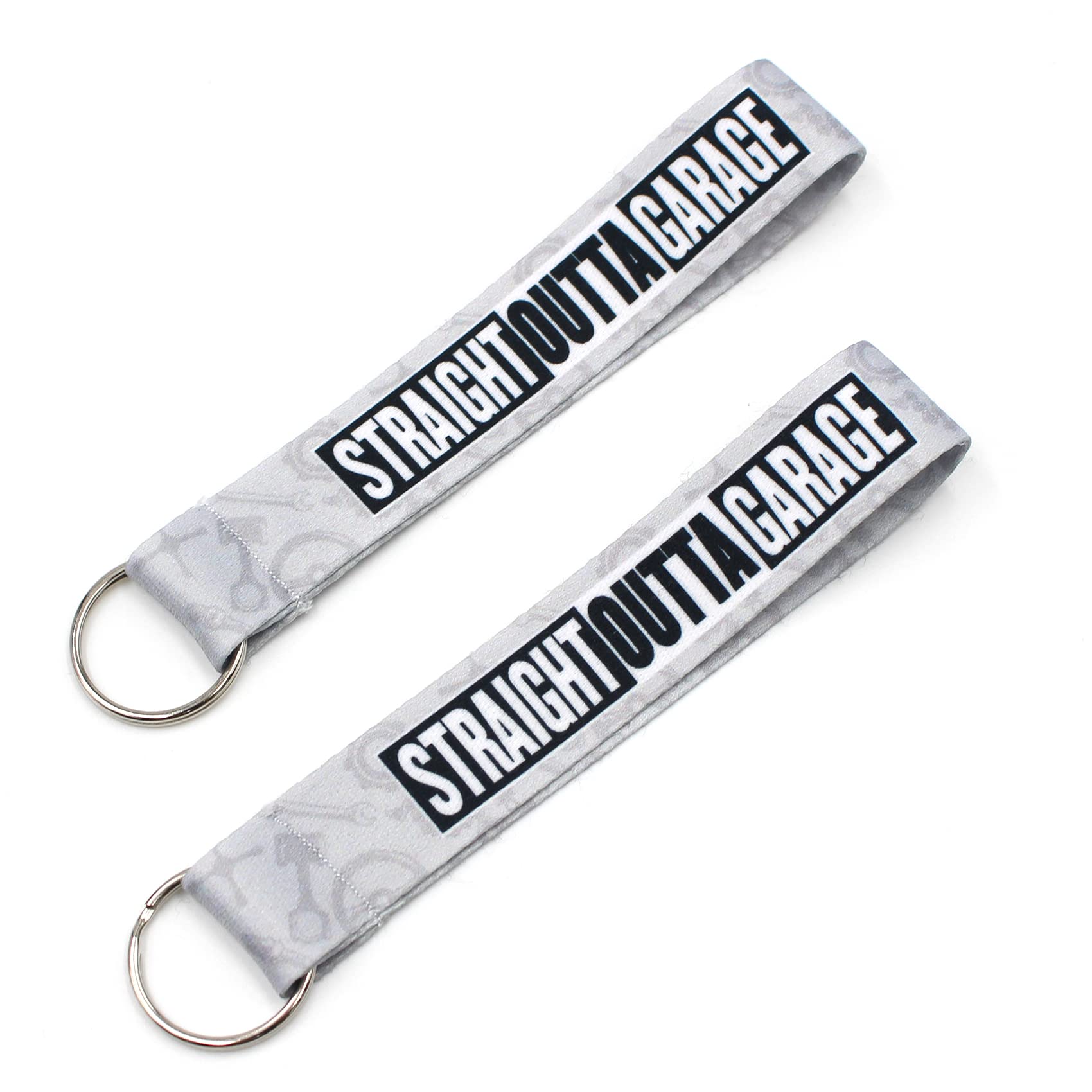 VmG-Store 2-częściowy zestaw tuningowych breloczków do kluczy, do samochodu, akcesoria samochodowe, zawieszka (2 x prosty garaż)