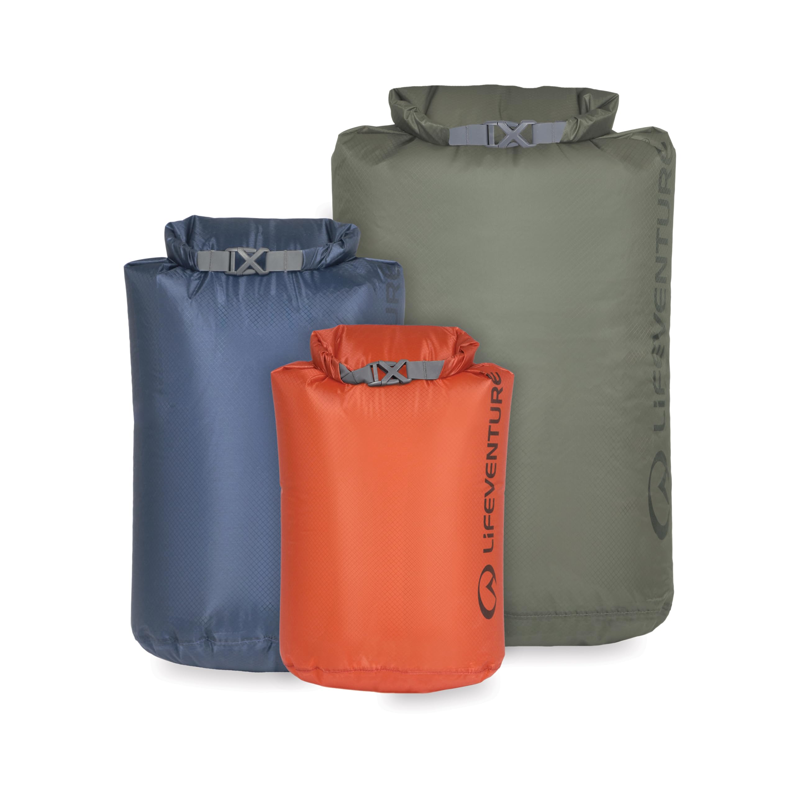 Lifeventure Unisex Black Ultralight Drybag Multipack - 5L 10L And 25L