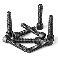 Vista 4 de Tornillos de cabeza hexagonal M8-0.049 x 0.630 in, unidad de enchufe Allen métrica, acabado de óxido negro, acero de aleación de grado 12.9, rosca a