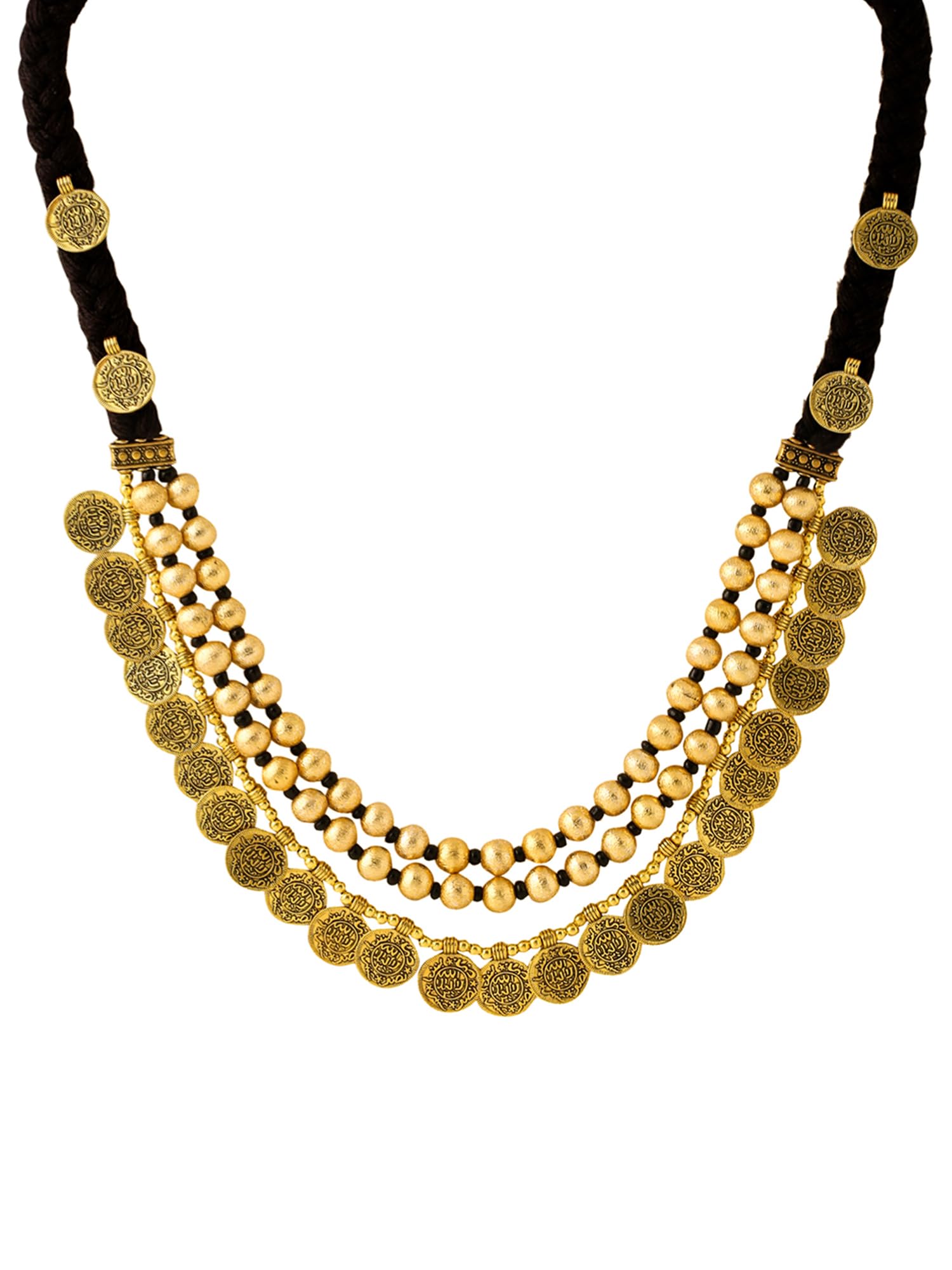Yellow Chimes Long Necklace For Women | Ethnic Golden Necklace for Women | Traditional Long Oxidised Gold Plated Coin Jewellery Necklace for Girls | Birthday Anniversary Gift for Women Wife (B0D9TS7Z8H) Amazon Price History, Amazon Price Tracker