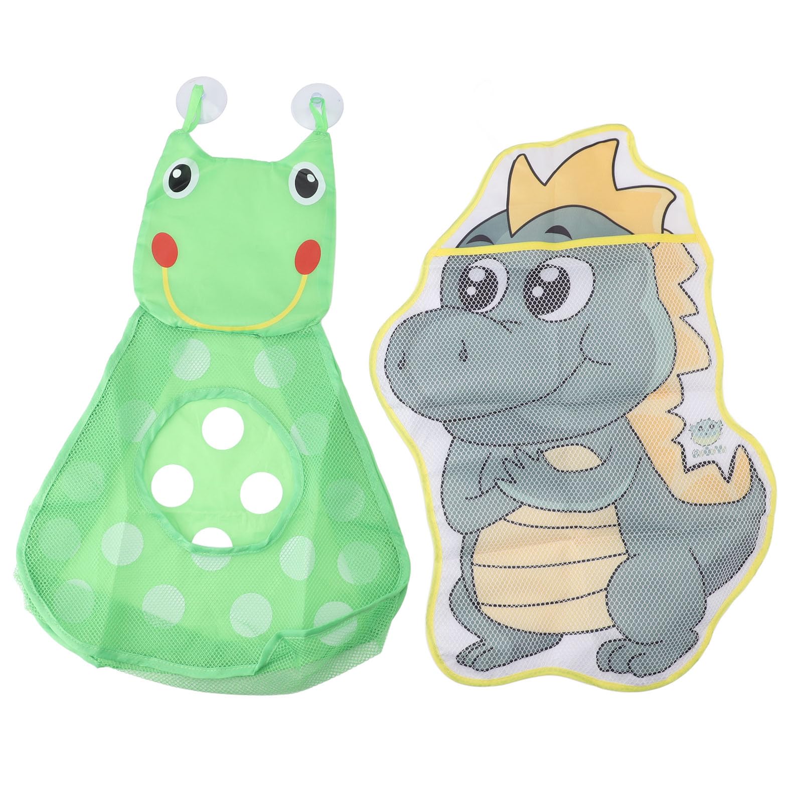 ariarly 2pcs Mesh Bathtub Toy, Extra Bath Toy Storage Net, Cute Bath Toy Organizer and Bath Bedroom Car Toy Dinosaur Pattern