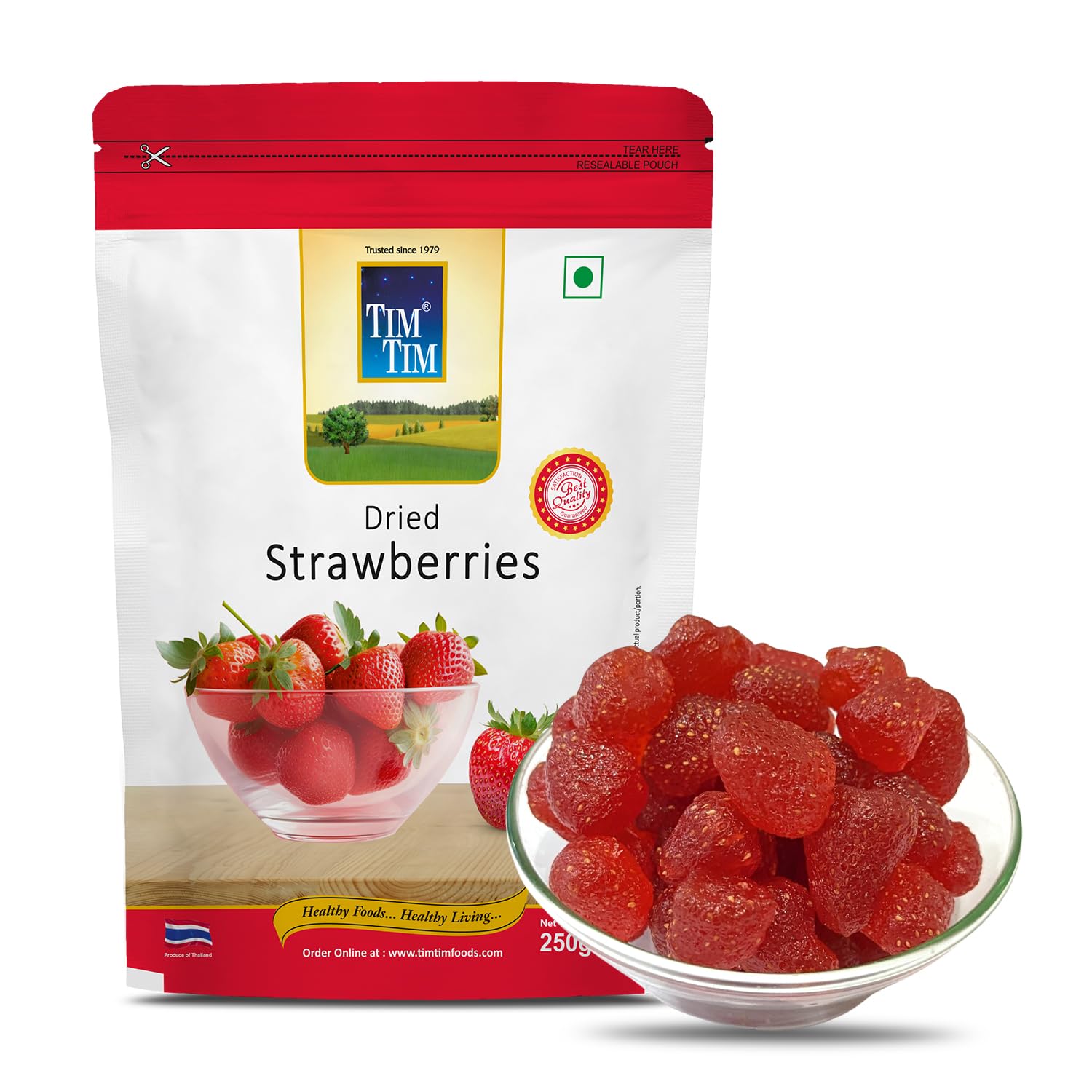 Tim Tim Premium Dried Strawberry 250gm | 100% Natural Strawberries Dry Fruit-image-30