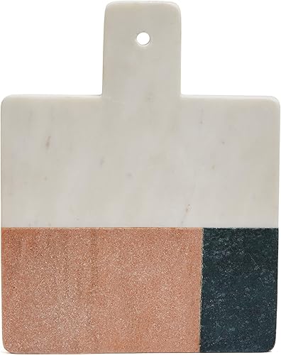 Lexi Home Marble Collection - Tabla cuadrada para charcutería de mármol multicolor (11.5 x 9 pulgadas)