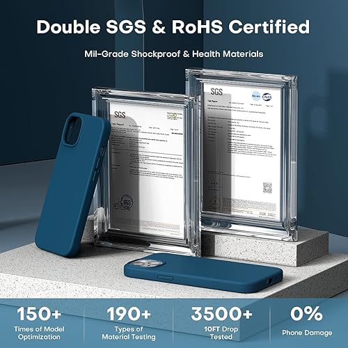 Vista 253 de TOCOL - Funda 5 en 1 para iPhone 11, con 2 protectores de pantalla + 2 protectores de lente de cámara, funda delgada de silicona líquida a prueba