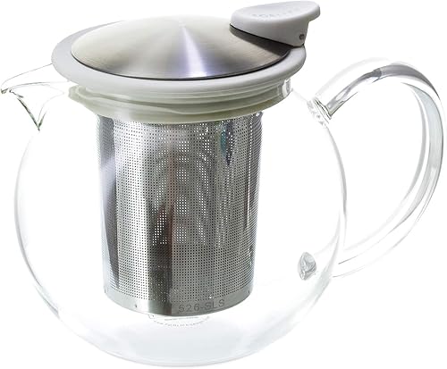 Miniatura 8 de FORLIFE Bola - Tetera de cristal con infusor de cesta, 25 oz./25.4 fl oz., rojo