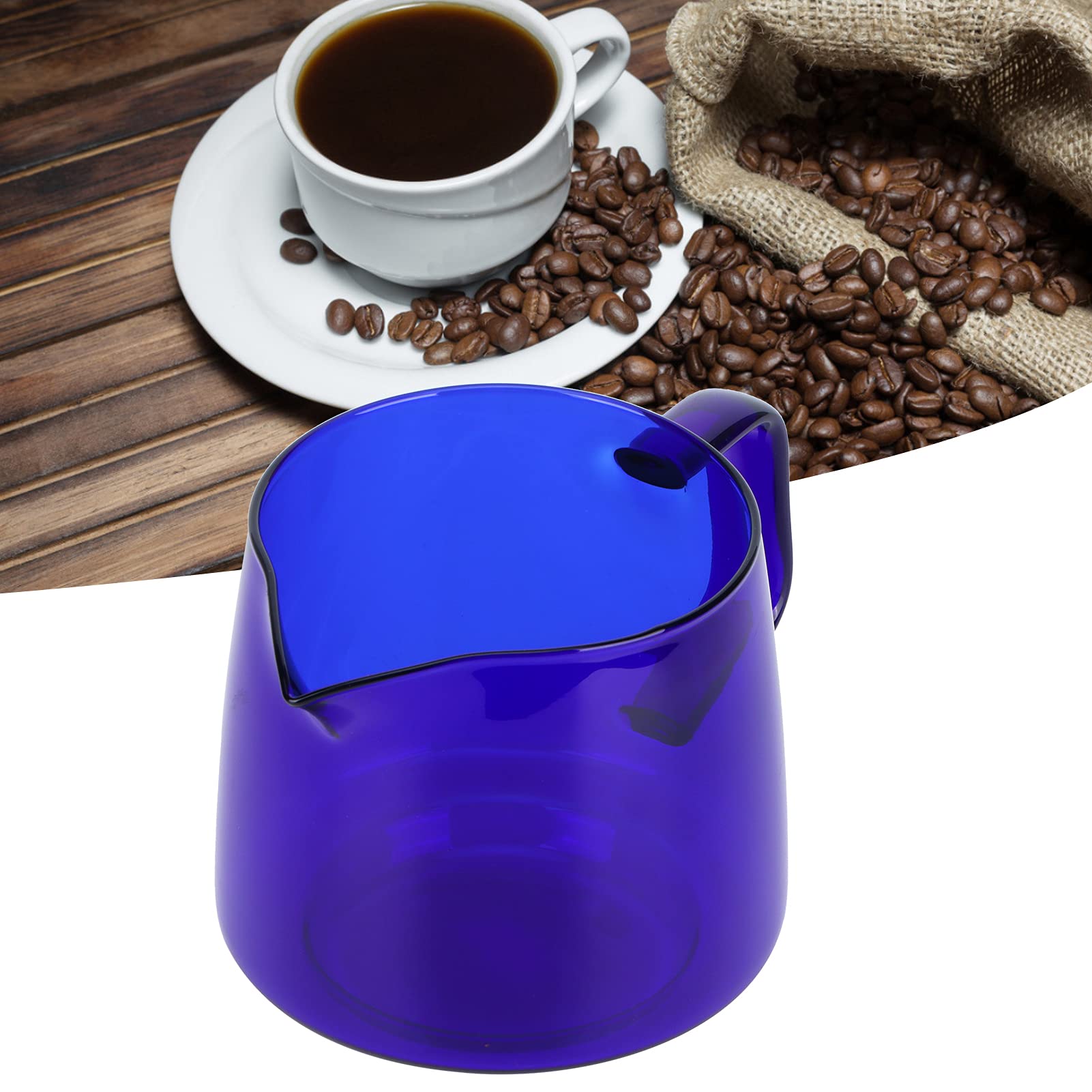 TOPINCN Caffettiera in vetro borosilicato per uso domestico, per condivisione del caffè, tè, acqua, 550 ml (blu)