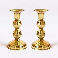 Castiçal Em Latão 12cm (kit Com 2 Unidades)