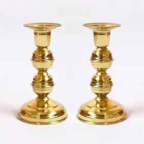 Castiçal Em Latão 12cm (kit Com 2 Unidades)
