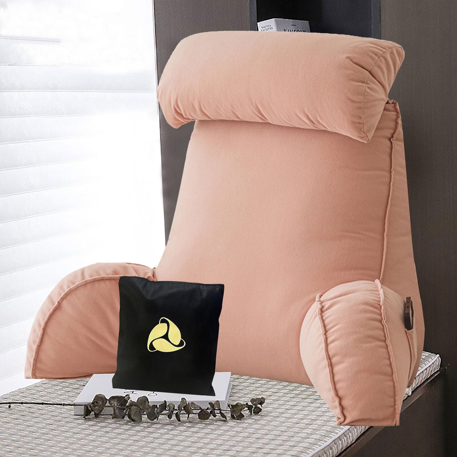 Lesekissen für Bett, Rückenkissen Bett, Kissen zum Anlehnen im Bett, Rückenkissen Sofa, Lendenkissen Bett, Rückenlehne Bett Kissen, Rückenstütze Beim