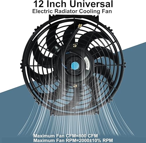 Miniatura 3 de Ventilador delgado de empuje eléctrico para radiador ventilador de refrigeración de 12 V kit de montaje universal