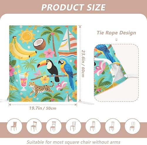 Miniatura 2 de Fundas para sillas lavables para fiesta de cumpleaños, juego de 6 fundas para sillas de boda, cubiertas para sillas de comedor de verano, color azul