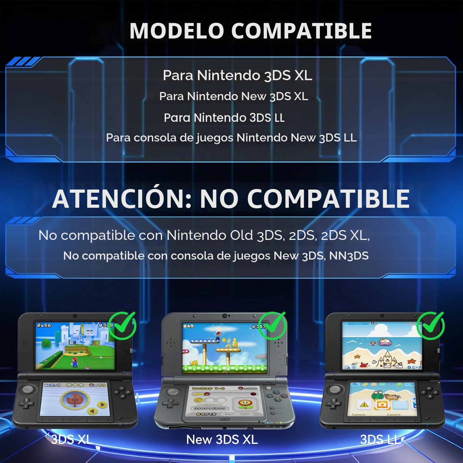 SPR-003 Batería para Nin-tendo 3DS XL/New 3DS XL/ 3DS LL/New 3DS LL | 2026 Upgraded Batería de repuesto Switch Game Console with Repair Tool Kit 2000mAh 3,7V