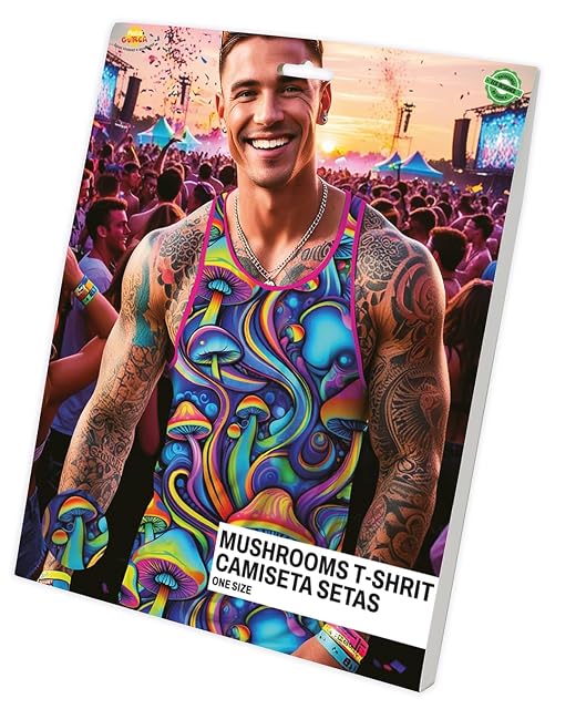 Foto 2 de 6 de FIESTAS GUIRCA - Camiseta Disfraz Hombre - Setas Psicodélicas - Multicolor