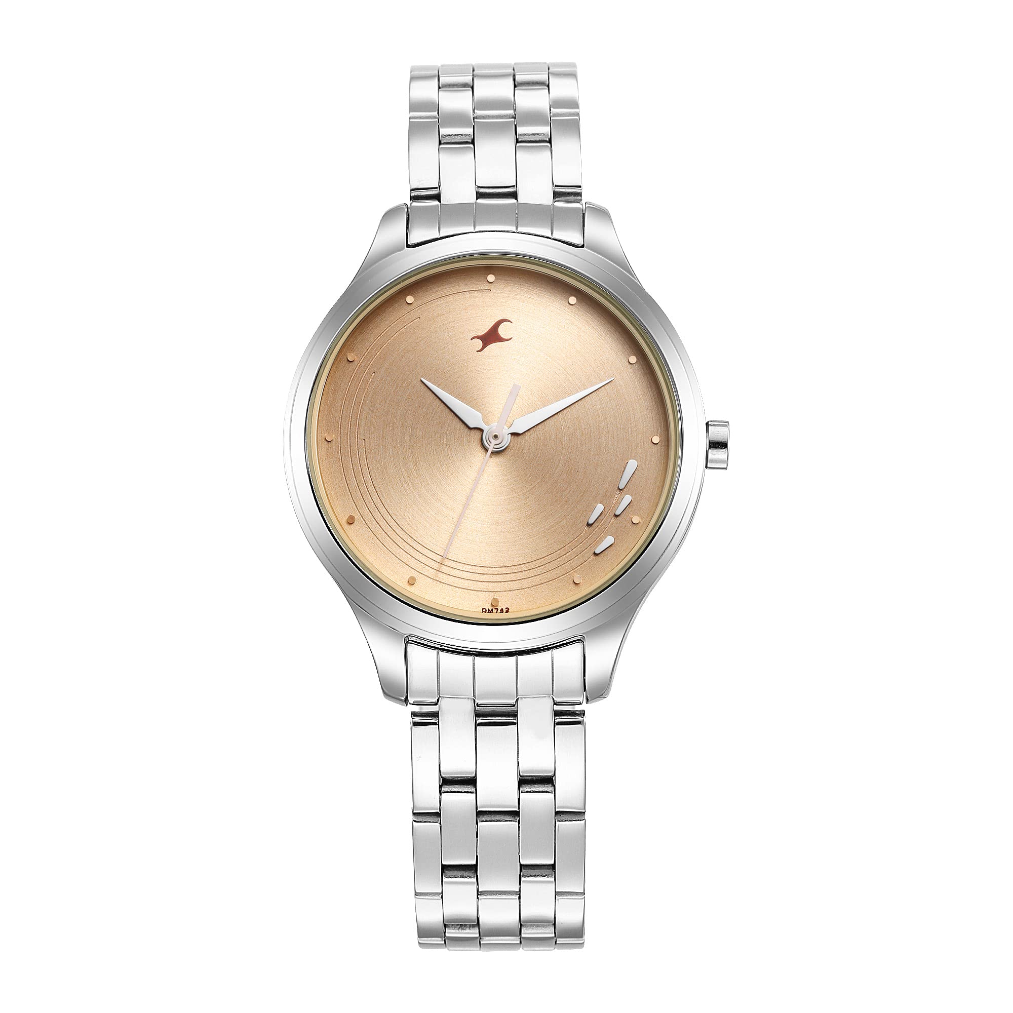 Fastrack Women Stainless Steel Stunners 4.0 Analog Watch, Band Color-Silver,Dial Color-Rose Gold (B0B7BPNXP7) Amazon Price History, Amazon Price Tracker