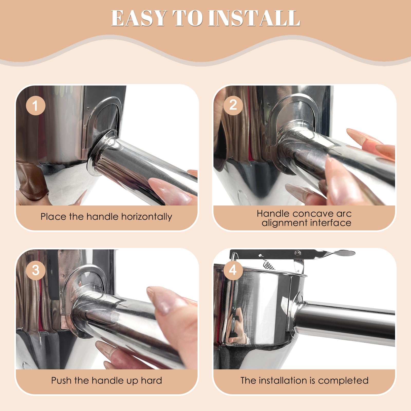 MAOPINER Dispensador de masa de panqueques de acero inoxidable de 1200 ml, dispensador de embudo de pistón, embudo comercial de confitería de chocolate con soporte para Takoyaki y hornear